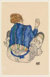 Mulher sentada, vista de costas, 1917