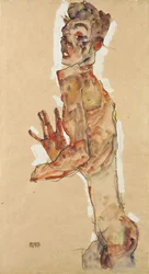 Autorretrato com dedos abertos, 1911