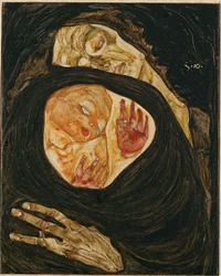 Tote Mutter. Mãe morta (óleo sobre madeira)