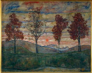 Vier Baeume (óleo sobre tela)