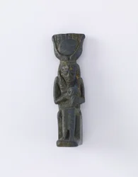 Figura de Ísis e Hórus, possivelmente Período Ptolemaico, 305-30 aC (faiança)