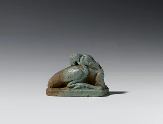 Figura pequena de um íbis, Período Tardio para o Período Ptolemaico, 664-30 aC (faiança)