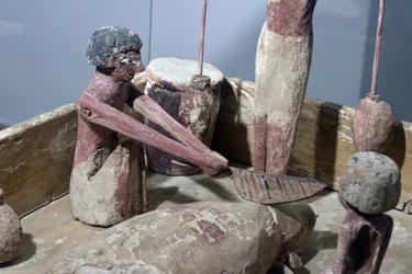 Detalhe do modelo de um açougue S, Egito, c.2000-1700 aC