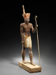 Figura Guardiã, c.1900 aC (madeira de cedro com gesso e tinta)