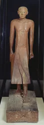 Estatueta de Nakhti, chanceler durante o reinado de Sesostris I (c.1956-c.1911 aC) de Assiut, Middle Kingdom, c.1934-1898 aC (madeira policromada)