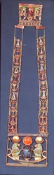 Colar do Sol Nascente, do túmulo de Tutancâmon (c.1370-52 aC) Novo Reino (ouro incrustado com pedras semipreciosas)
