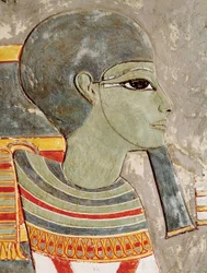 Alívio pintado do deus Ptah no vale dos Reis, a partir do túmulo de Horemheb