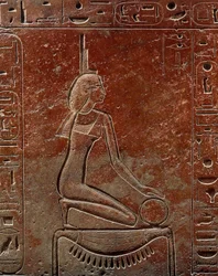 Sarcófago da rainha Hatshepsut do Vale dos Reis, Egipto, pormenor, Novo Reino, Dinastia XVIII