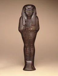 Shawabti de Maya, New Kingdom, c.1390-1353 aC (madeira, pintura e vidro)