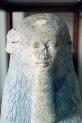 Esfinge da rainha Hatshepsut, de Deir el-Bahari, Civilização Egípcia, Novo Reino, Dinastia XVIII