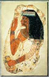 A Mulher Tjepu, de Tebas, Tumba 181, Novo Reino (gesso pintado)