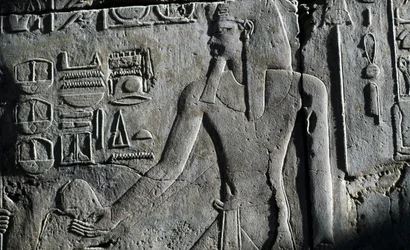 Baixo-relevo, Templo de Luxor, Luxor, Tebas (Património Mundial da UNESCO)