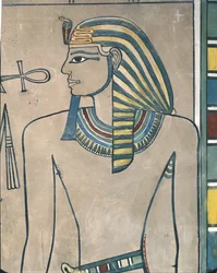 Egipto, Tebas Antiga, Vale dos Reis, mural do faraó Amenhotep III