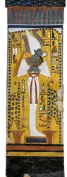 Egipto, Tebas, Luxor, Vale das Rainhas, Túmulo de Nefertari, pintura mural de Osíris na câmara de enterro da 19ª dinastia