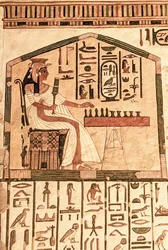 Nefertari tocando senet (pintura de parede)
