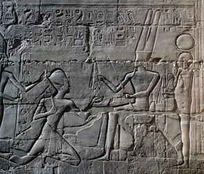 Campanhas de Seti I na Síria e na Palestina, relevo, parede exterior norte do Grande Salão Hipostilo, complexo do templo de Karnak (Lista do Património Mundial da Unesco