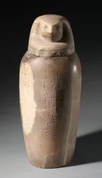 Frasco Canópico com Cabeça de Falcão, 664-525 aC