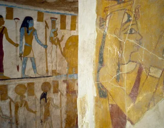 Pinturas murais do Túmulo de Pa Nentwy, Bahariya Oasis, Giza, Egipto Civilização Egípcia, 26ª Dinastia, 663-525 AC