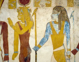 Pinturas murais do Túmulo de Pa Nentwy, Bahariya Oasis, Gizé, Egipto. Civilização Egípcia, 26ª Dinastia, 663-525 AC.