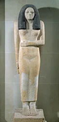 Estátua de Nesa, Old Kingdom (calcário pintado)