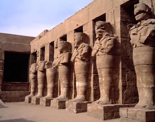 Antiquidade egípcia: vista do templo de Karnak. Egito