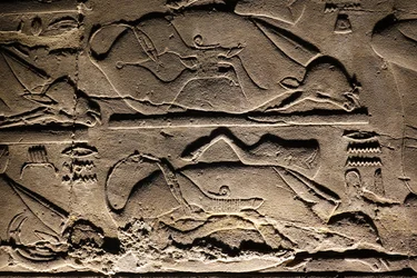 Templo de Luxor: Vacas sacrificadas (relevo)