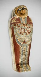 Múmia de milho, 332-150 AC (madeira, argila, areia, milho e linho)