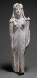 Estátua de uma rainha ptolomaica, talvez Cleópatra VII, 200-30 aC (calcário dolomítico)