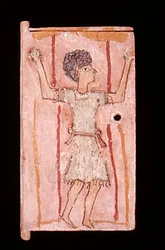 Boy Juggling, porta de um armário (madeira pintada)