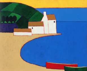 Baía no sul da Bretanha, 2004 (acrílico sobre papel)