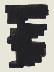 Pinceladas abstratas a preto