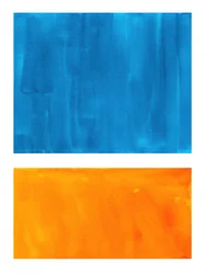 Bloco de cores azul e laranja