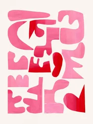 Formas em rosa vivo