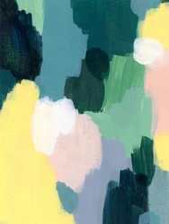 Pintura abstrata com pinceladas coloridas