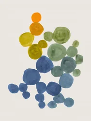 Formas orgânicas coloridas