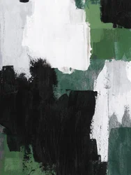 Blocos abstratos verdes e pretos