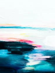 Paisagem marítima abstrata e vibrante