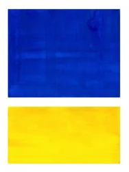 Azul vibrante e amarelo