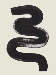 Traço preto ondulado