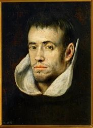 Retrato de um monge (pintura sobre tela)
