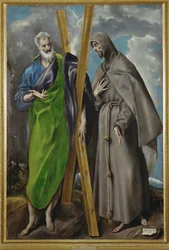 Santo André e São Francisco (pintura sobre tela)