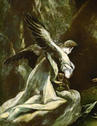A Agonia no Jardim: anjo (pintura sobre tela)