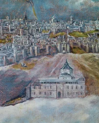Vista e mapa de Toledo (pintura sobre tela)