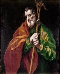 Apostolado da Catedral de Toledo: O apóstolo de São Judas Thadee. Pintura de Domenikos Theotokopoulos dit El Greco (1540-1614)