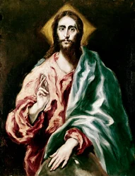 Apostolado da Catedral de Toledo: Cristo Redentor. Pintura de Domenikos Theotokopoulos dit El Greco (1540-1614)