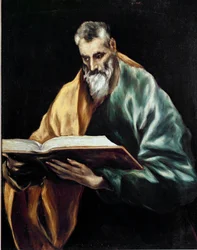 Apotre Saint Simon. Pintura por Domenikos Theotokopoulos dit El Greco (1540-1614)