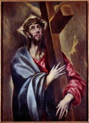 Cristo carregando a cruz Pintura de Domenikos Theotokopoulos dit El Greco (1541-1614) 1605 Sol. 1,08x0,78 m Madrid, Museu do Prado - Cristo carregando a cruz. Pintura de Domenikos Theotokopoulos conhecido como El Greco (1541-1614) 1605. 1,08 x 0,78 m. Prad