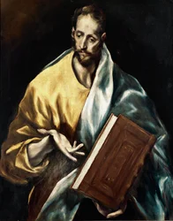O Apotre Saint James, o Menor. Pintura de Domenikos Theotokopoulos dit El Greco (1540-1614)