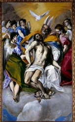 A pintura da Trindade de Domenikos Theotokopoulos, dito El Greco (1540-1614), 1577, A. 3 x 1,79 m, Madrid, Museu do Prado