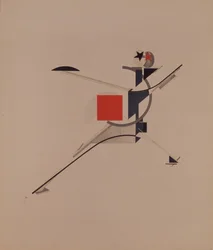 O novo. Estatueta para a ópera Vitória sobre o sol de A. Kruchenykh, 1920-1921
